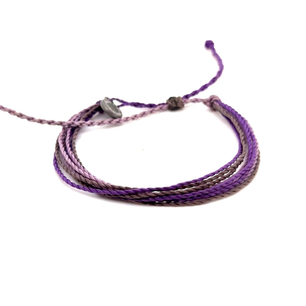 Pura Vida Purple Ombre Braided String Bracelet Adjustable Waterproof Jewelry